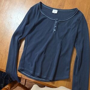 Abercrombie Kids Navy Long Sleeve Tee